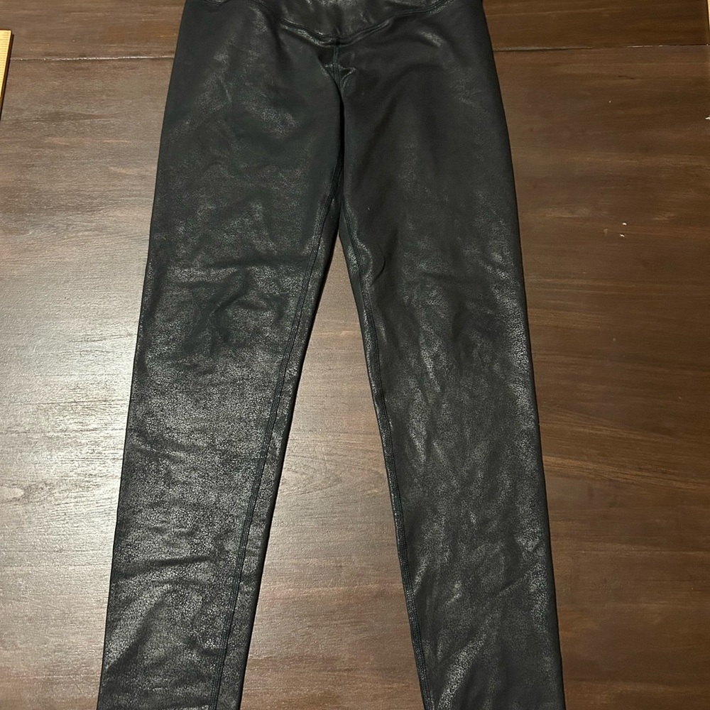 Black Faux-Leather Leggings